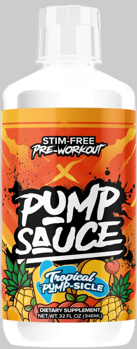Pump Sauce Pre Workout (non-stim) 32 oz Tropical Pump-Sicle Flavor 32/16 Servings