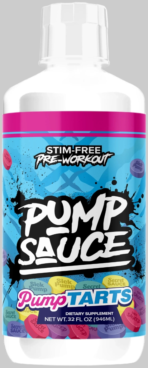 Pump Sauce Pre Workout (non-stim) 32 oz Pump Tarts Flavor 32/16 Servings