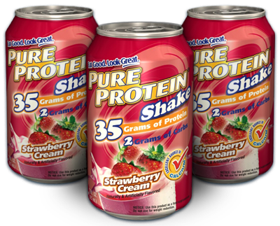 Pure Protein Shakes Strawberry Cream 11 oz. / 24 Cans      TEMPORARILY UNAVAILABLE