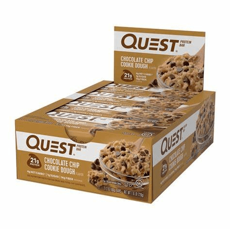 Quest Bar Chocolate Chip Cookie Dough 12 Bars
