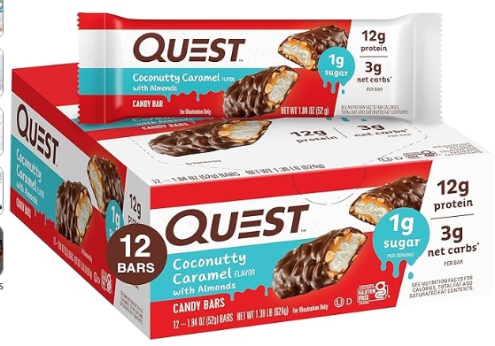 Quest Bar Coconutty Caramel with Alomonds 12Bars 