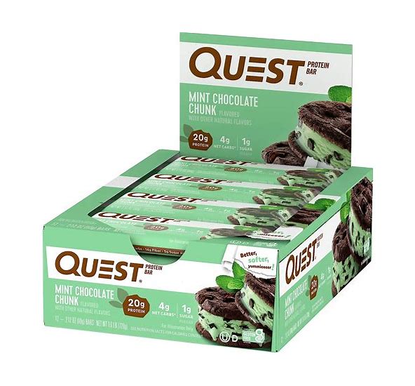 Quest Bar Mint Chocolate Chunk 12 Bars