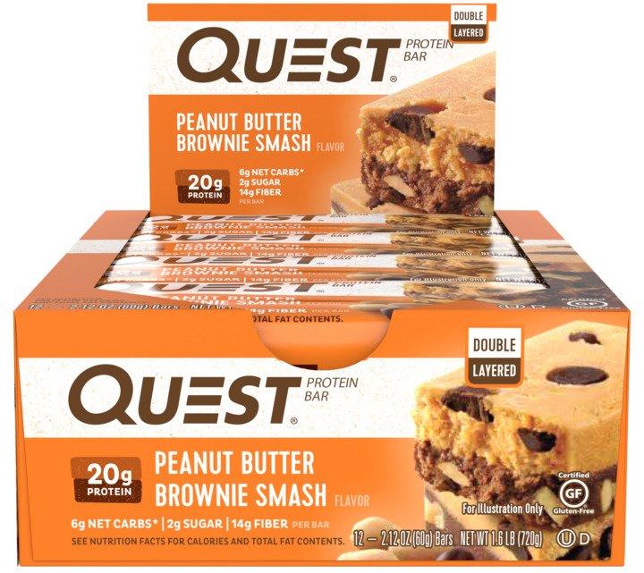 Quest Bar Peanut Butter Brownie Smash 12 Bars-2.12oz-UNAVAILABLE