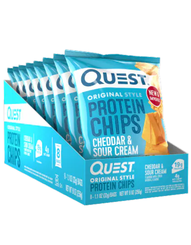 Quest Protein Chips Cheddar & Sour Cream 8 Bags