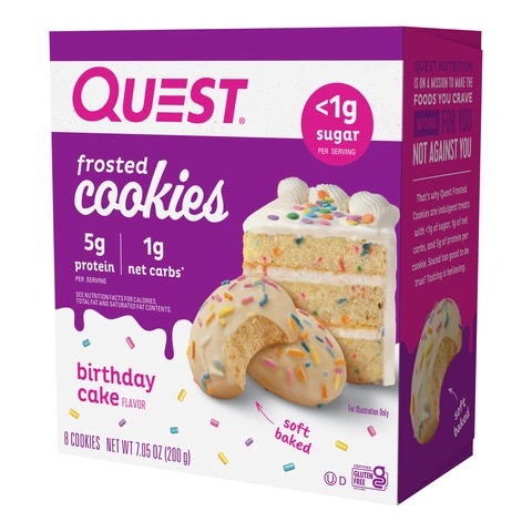 Quest Frosted Cookie Birthday Cake 8 pack