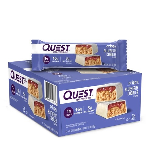 Quest Hero Bars Blueberry Cobbler 12 Bars