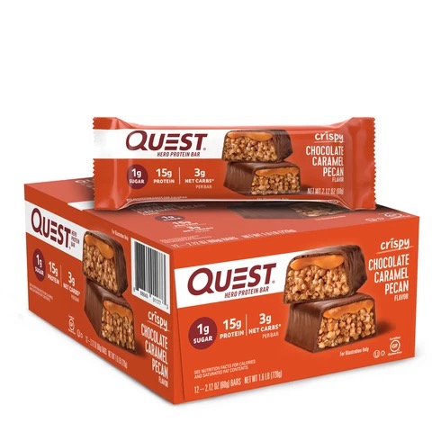 Quest Hero Bars Chocolate Caramel Pecan 12 Bars