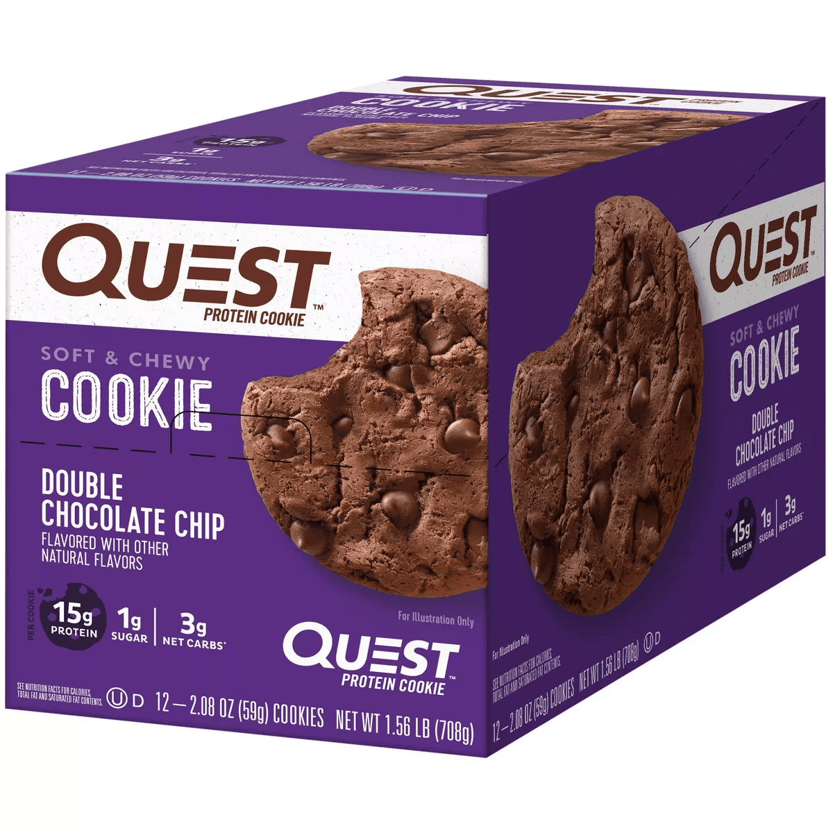 Quest Protein Cookie 12/2.08 Dbl Choc Chip