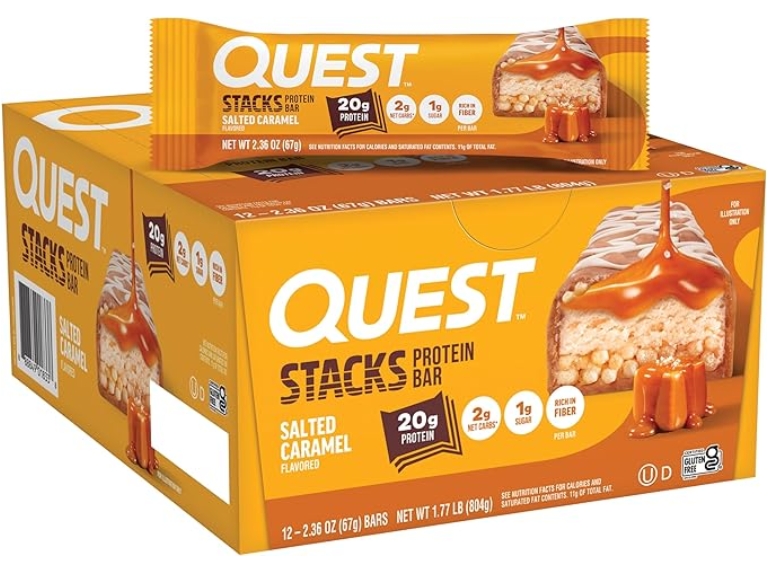 Quest Staks Salted Caramel 20g Protein 12 Bars