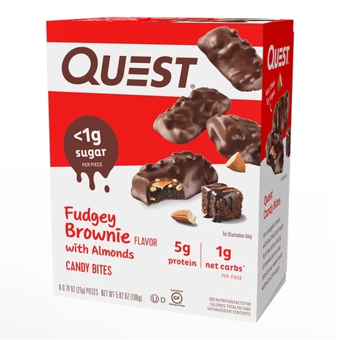 Quest Nutrition Fudgey Brownie Candy Bites 8ct      TEMPORARILY UNAVAILABLE