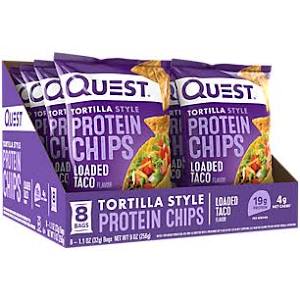 Quest Protein Chips Loaded Taco 8 Bags
