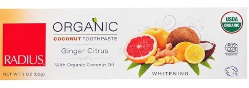 Radius Organic Ginger Citrus Toothpaste 3 oz.-UNAVAILABLE