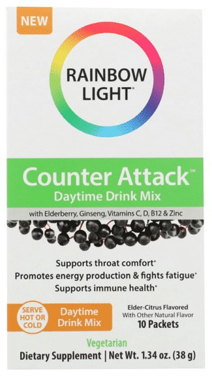 Rainbow Light Counter Attack innovation Day time drink 10 Powder