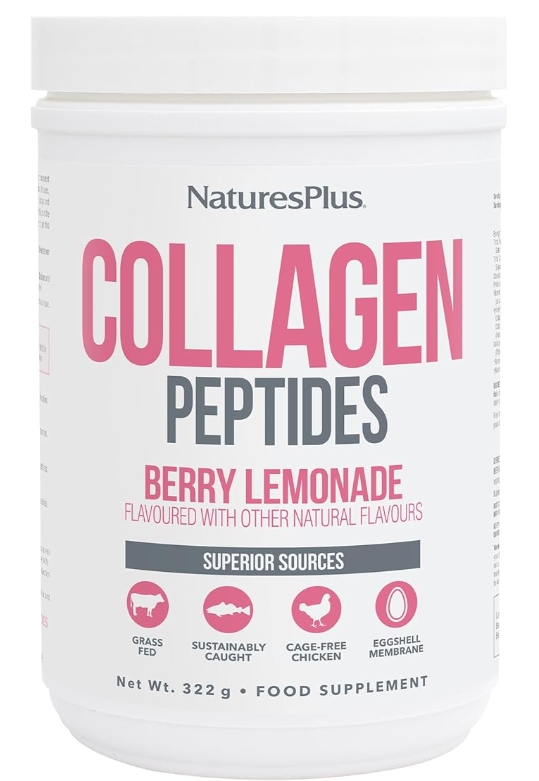 Natures Plus Collagen Peptides 0.8 lb Berry Lemonade Flavor 14 Servings
