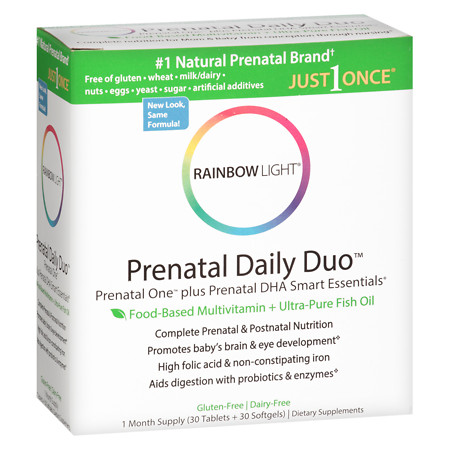 Rainbow Light Prenatal Daily Duo: Prental One + DHA 30Tab/30 SG