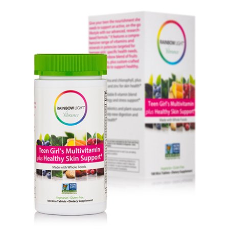 Rainbow Light Vibrance Teen Girls Multivitamin plus Healthy Skin Support 180 Mini-tab      TEMPORARILY UNAVAILABLE