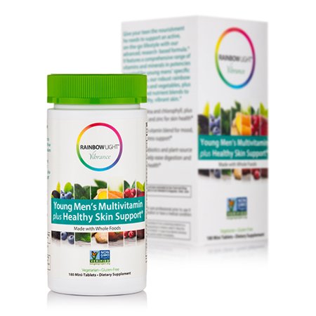Rainbow Light Vibrance Young Men's Multivitamin plus Healthy Skin Support 180 Mini-tab      TEMPORARILY UNAVAILABLE