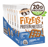 Lenny & Larry Fitzels Protein Pretzels Box of 8 bags Caramel Fix Flavored