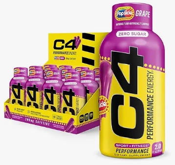 Cellucor - C4 Energy Shots 2 oz 200mg Caffeine Popsicle Grape Flavor