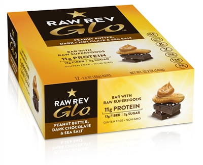 Raw Revolution Glo Bar Pent Butter, Drk Chocolate 12 /1.6 oz -OUT OF STOCK