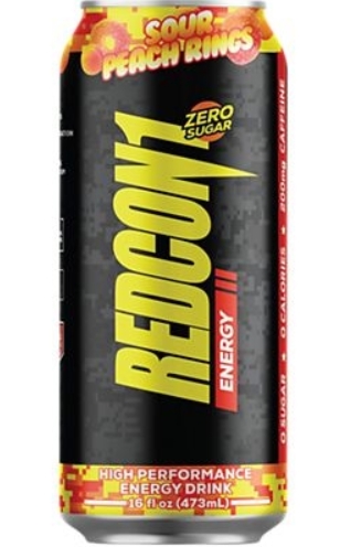 Redcon 1 - Energy Rtd 12/16oz Sour Peach Rings