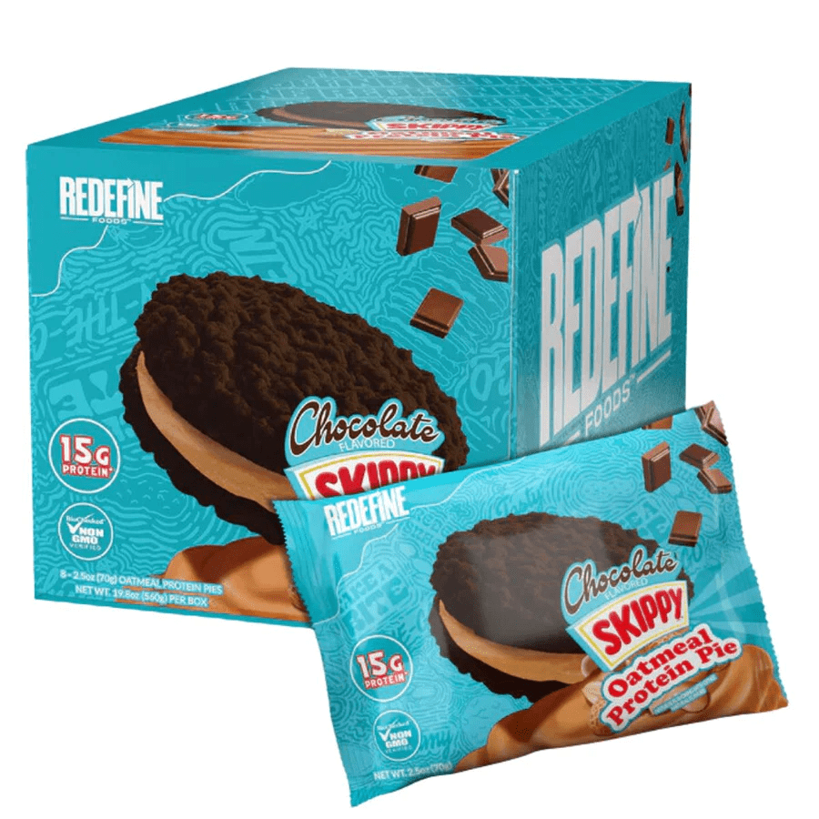 Redefine Foods - Chocolate Skippy Oatmeal Protein Pie 15g Protein 8 Pies