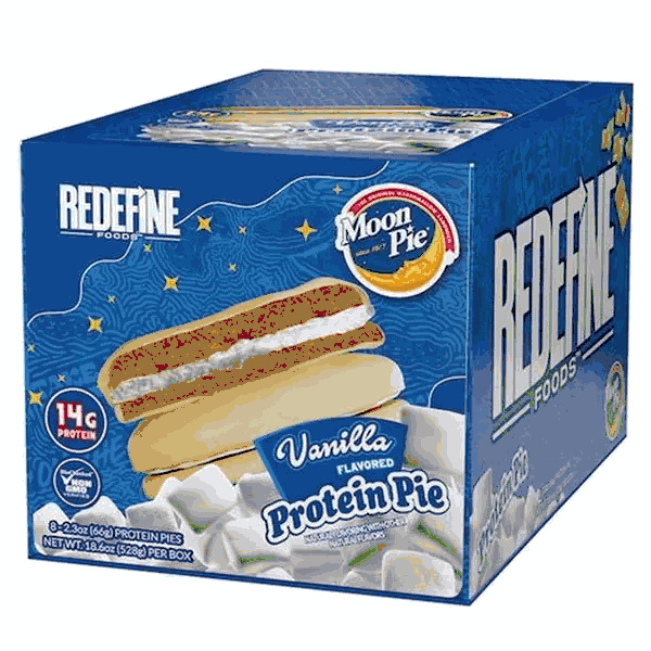 Redefine Foods Protein Pie MoonPie Vanilla - 8 Count - 14g of Protein Per Serving