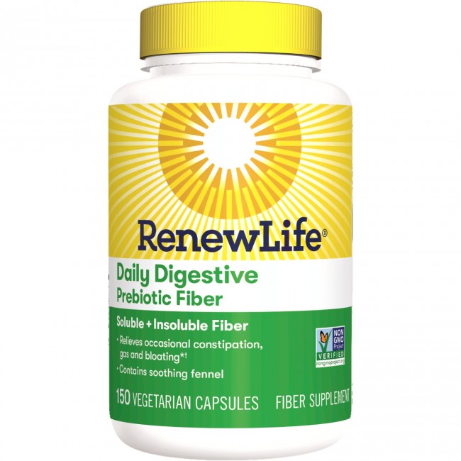 Renew Life Daily Digestive Prebiotic Fiber 150 Capsules