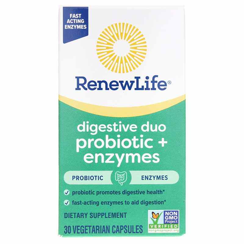 Renew Life Digestive Duo Probiotic+Enzymes 30 Ct