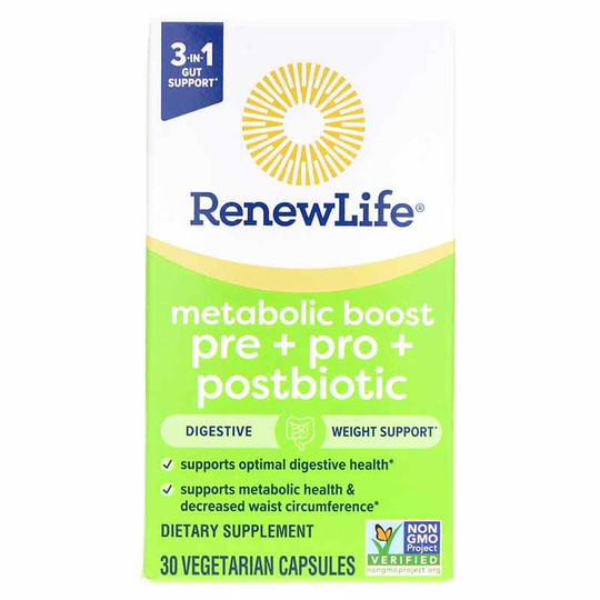 Renew Life Metabolic Boost Pre+Pro+Postbiotic 30 Ct