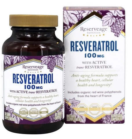 Reserveage Resveratrol 100 mg 60 ct