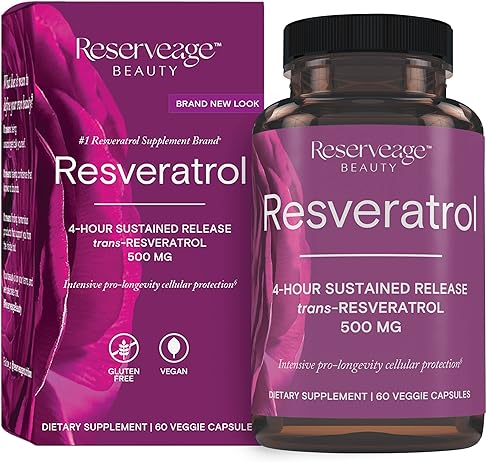 Reserveage Resveratrol 500 mg Sustained Release  60 capsule