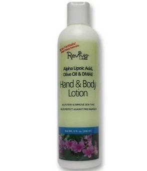 Reviva - Alpha Lipoic Acid, Olive Oil & DMAE Hand & Body Lotion 8 oz-TEMP OUT OF STOCK