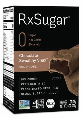 Rx Sugar Chocolate Swealthy Snax 1oz 8 pack-OUT OF STOCK