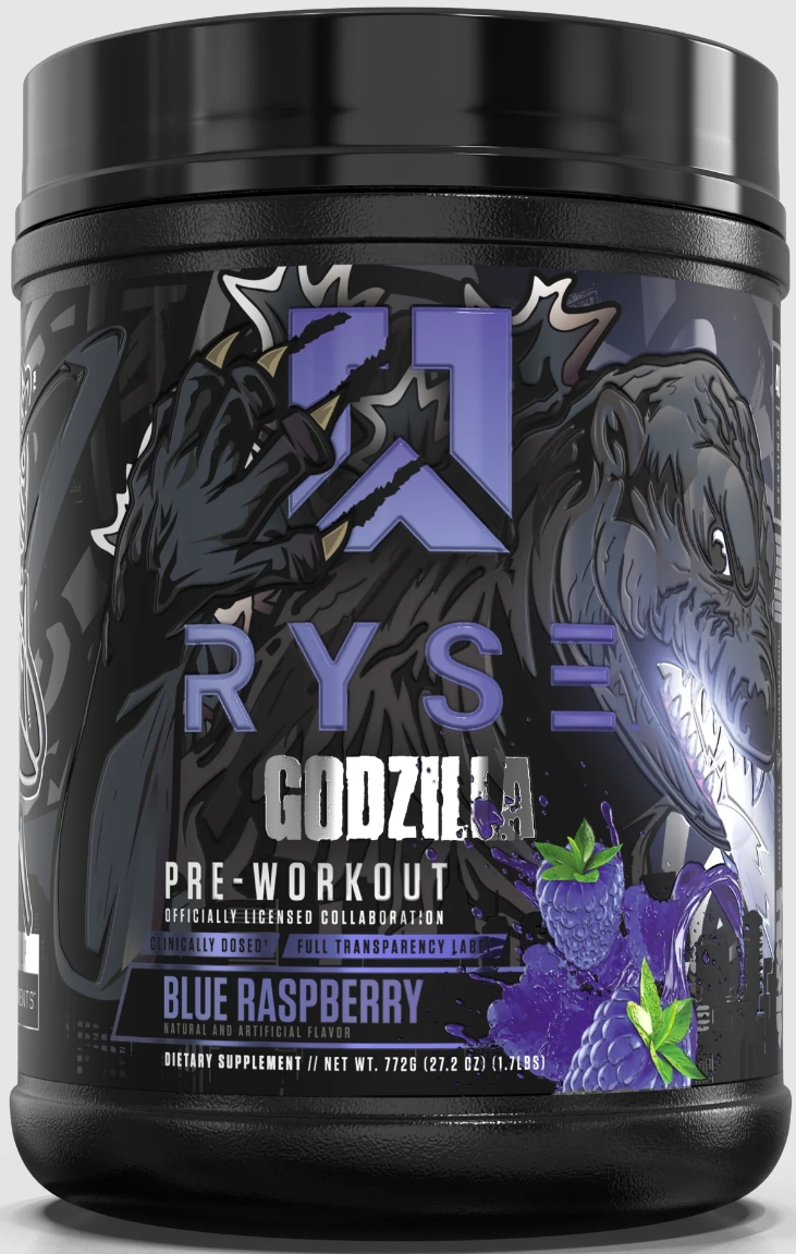 Ryse Godzilla Pre - Workout Blue Raspberry 40 Servings