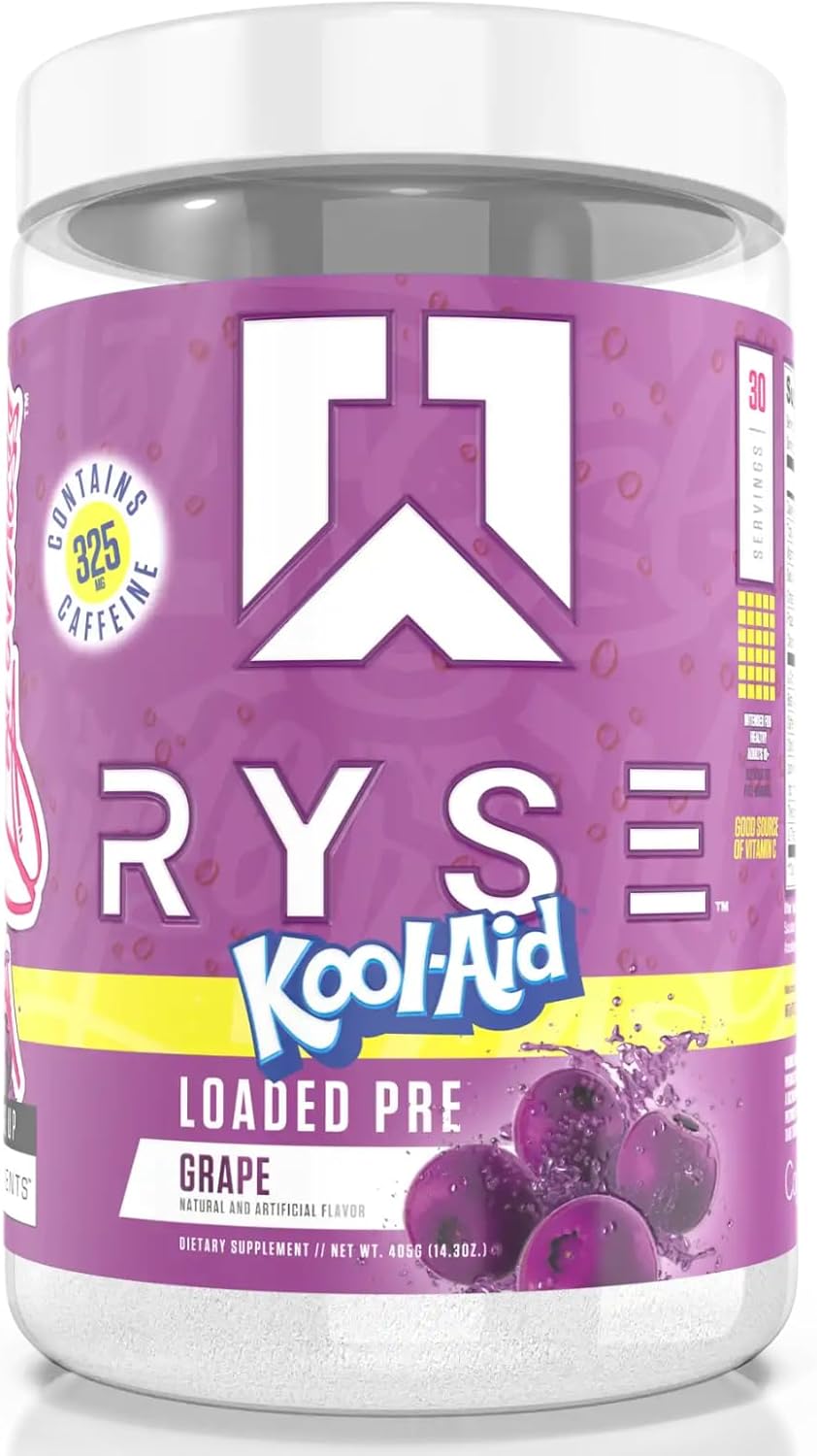 Ryse Pre - Workout Grape Kool - Aid Flavor 30 Servings