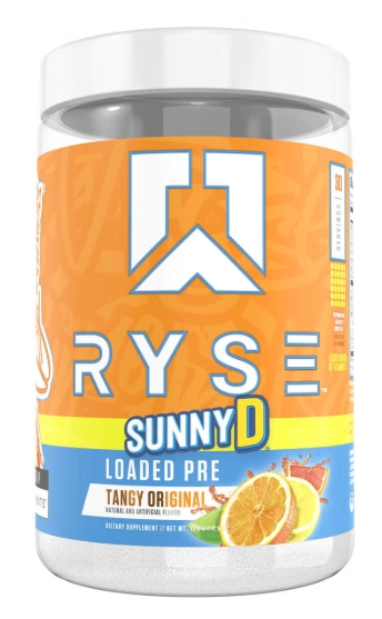 Ryse  Pre - Workout Tangy Original Sunny D Flavor 30 Servings