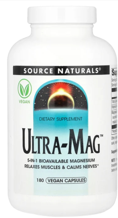 Source Naturals Ultra - Mag 180 Vegan Capsules