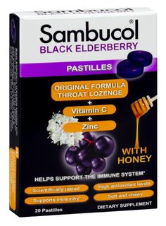 Sambucol - Black Elderberry Pastille 20 Ct-TEMP OUT OF STOCK