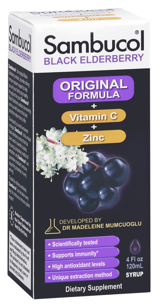 Sambucol - Blk Eldbry+C W/Zinc Syrup 4 Fz-TEMP OUT OF STOCK