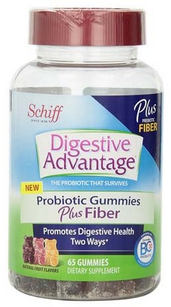 Schiff/Bio Foods Digestive Advantage Probiotic Gummies+ Fiber 65 ct