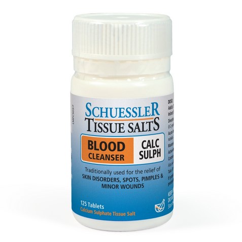 Schuessler Tissue Salts Calc Sulph 6X Blood Cleanser 125 tab