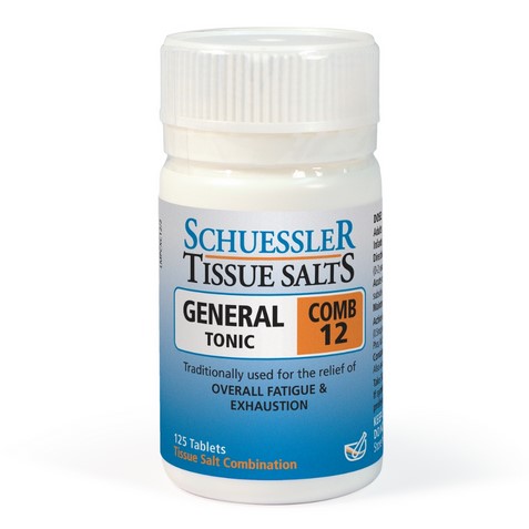 Schuessler Tissue Salts Comb 12 General Tonic 125 tab