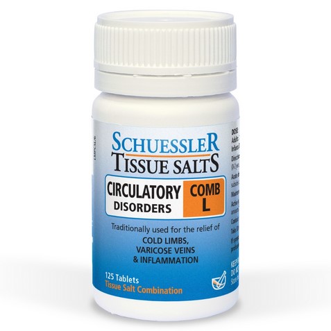 Schuessler Tissue Salts Comb L Circulatory Disorders 125 tab