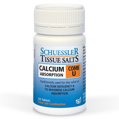 Schuessler Tissue Salts Comb U Calcium Absorption 125 tab