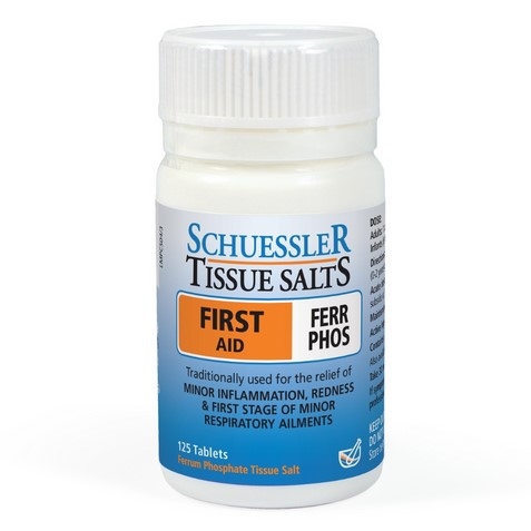 Schuessler Tissue Salts Ferr Phos 6X First Aid 125 tab