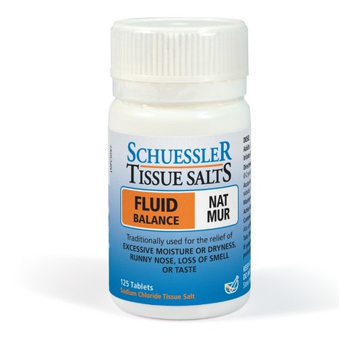 Schuessler Tissue Salts Nat Mur 6X Fluid Balance 125 tab