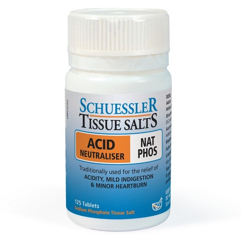 Schuessler Tissue Salts Nat Phos 6X Acid Neutraliser 125 tab