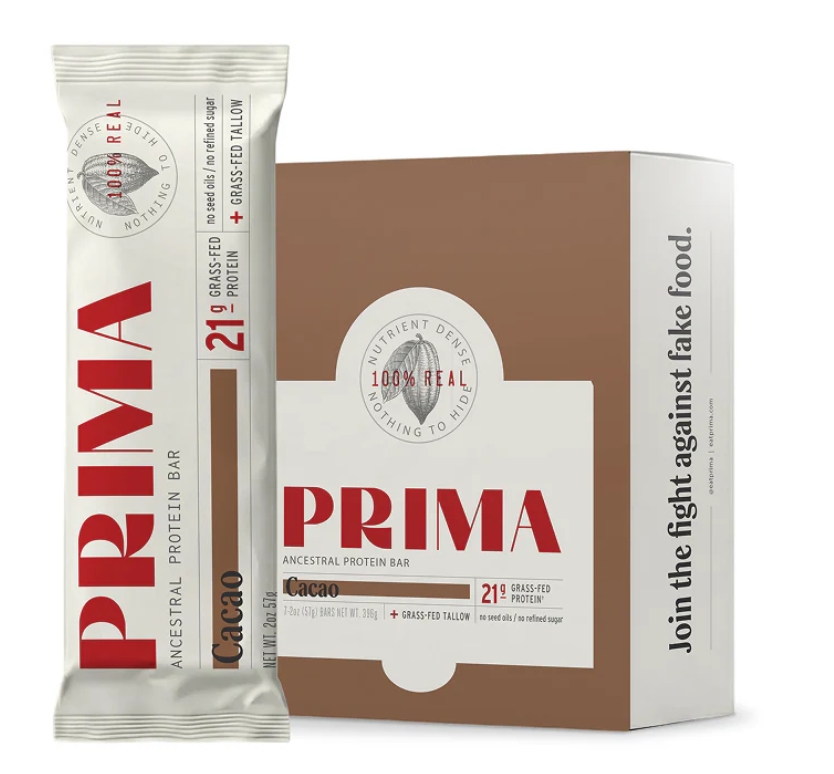 Prima Protein Bars 16g Protein Cacao Flavor 12 bars