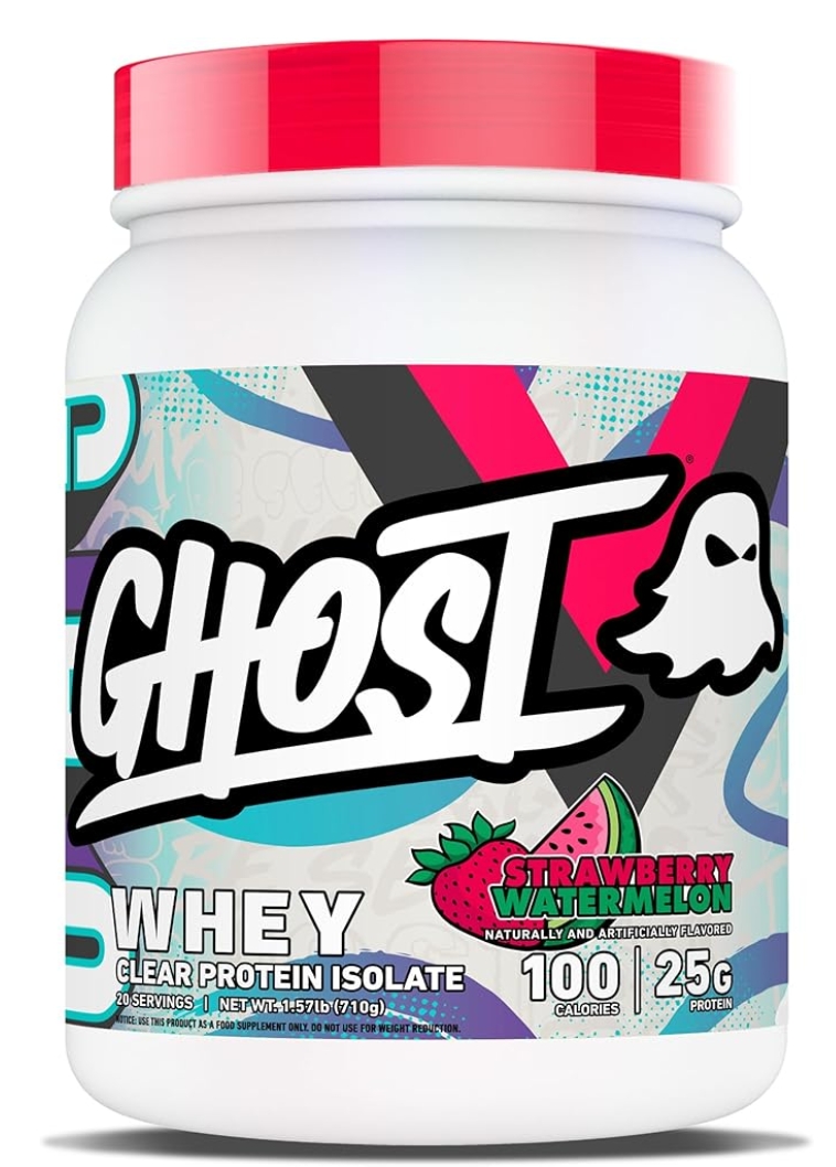 Ghost Whey Clear Protein Isolate 1.41 lb Strawberry Watermelon Flavor 20 Servings